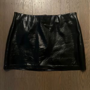 Zara faux patent leather mini skirt